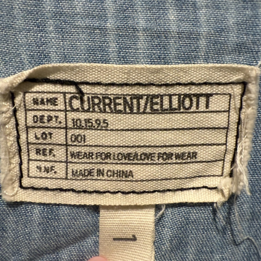 Current/Elliott Denim Button-Up Romper - image 6